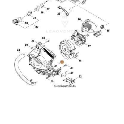 ECHO part C626000100 — IPL diagram snippet (6x zoom, amber highlight)