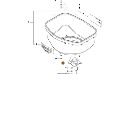 ECHO part C627000210 — IPL diagram snippet (6x zoom, amber highlight)