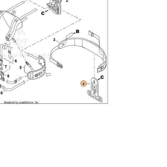 ECHO part C630000250 — IPL diagram snippet (6x zoom, amber highlight)