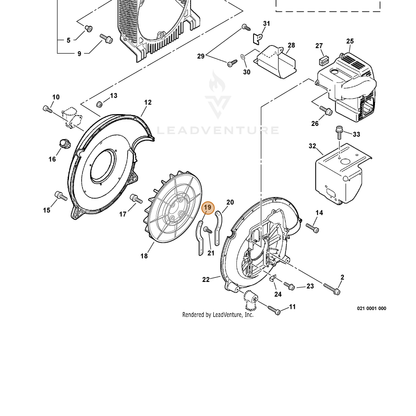 ECHO part C632000041 — IPL diagram snippet (6x zoom, amber highlight)