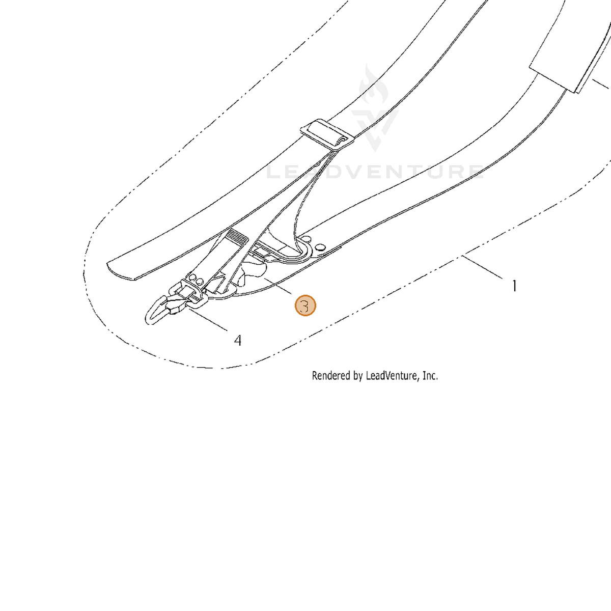 Echo part C645000010 — IPL diagram snippet (6x zoom, amber highlight)