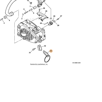 ECHO part C646000050 — IPL diagram snippet (6x zoom, amber highlight)