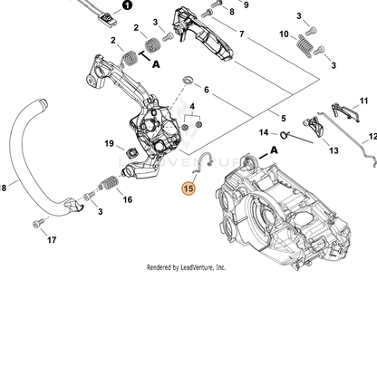 ECHO part C646000132 — IPL diagram snippet (6x zoom, amber highlight)