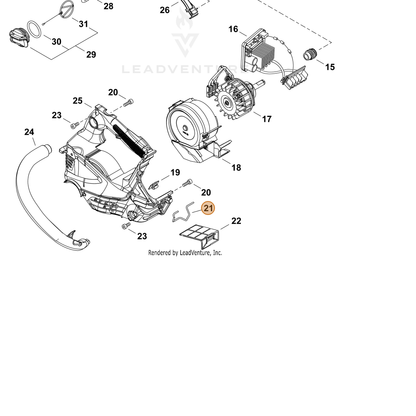 ECHO part C646000160 — IPL diagram snippet (6x zoom, amber highlight)