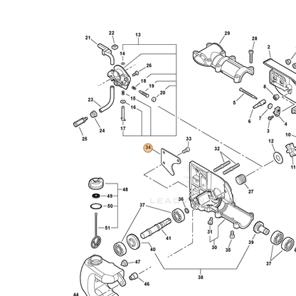 ECHO part C649000140 — IPL diagram snippet (6x zoom, amber highlight)