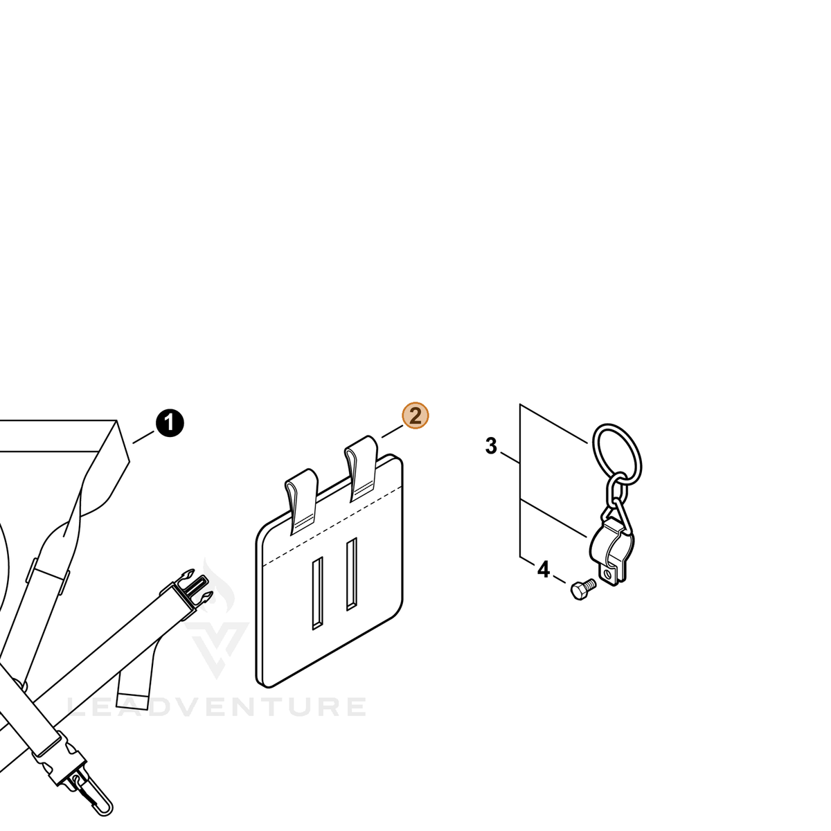 ECHO part C652000000 — IPL diagram snippet (6x zoom, amber highlight)