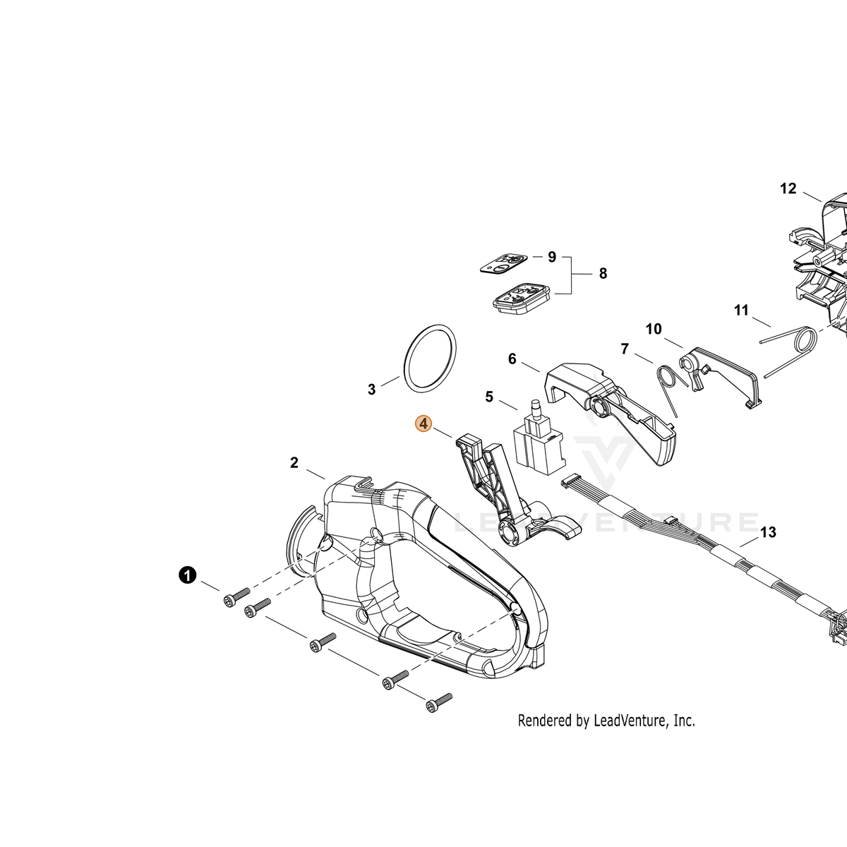 ECHO part C661000250 — IPL diagram snippet (6x zoom, amber highlight)