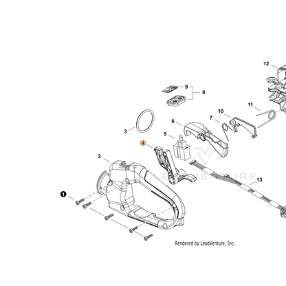 ECHO part C661000250 — IPL diagram snippet (6x zoom, amber highlight)