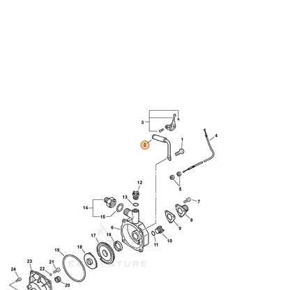 ECHO part C701000210 — IPL diagram snippet (6x zoom, amber highlight)