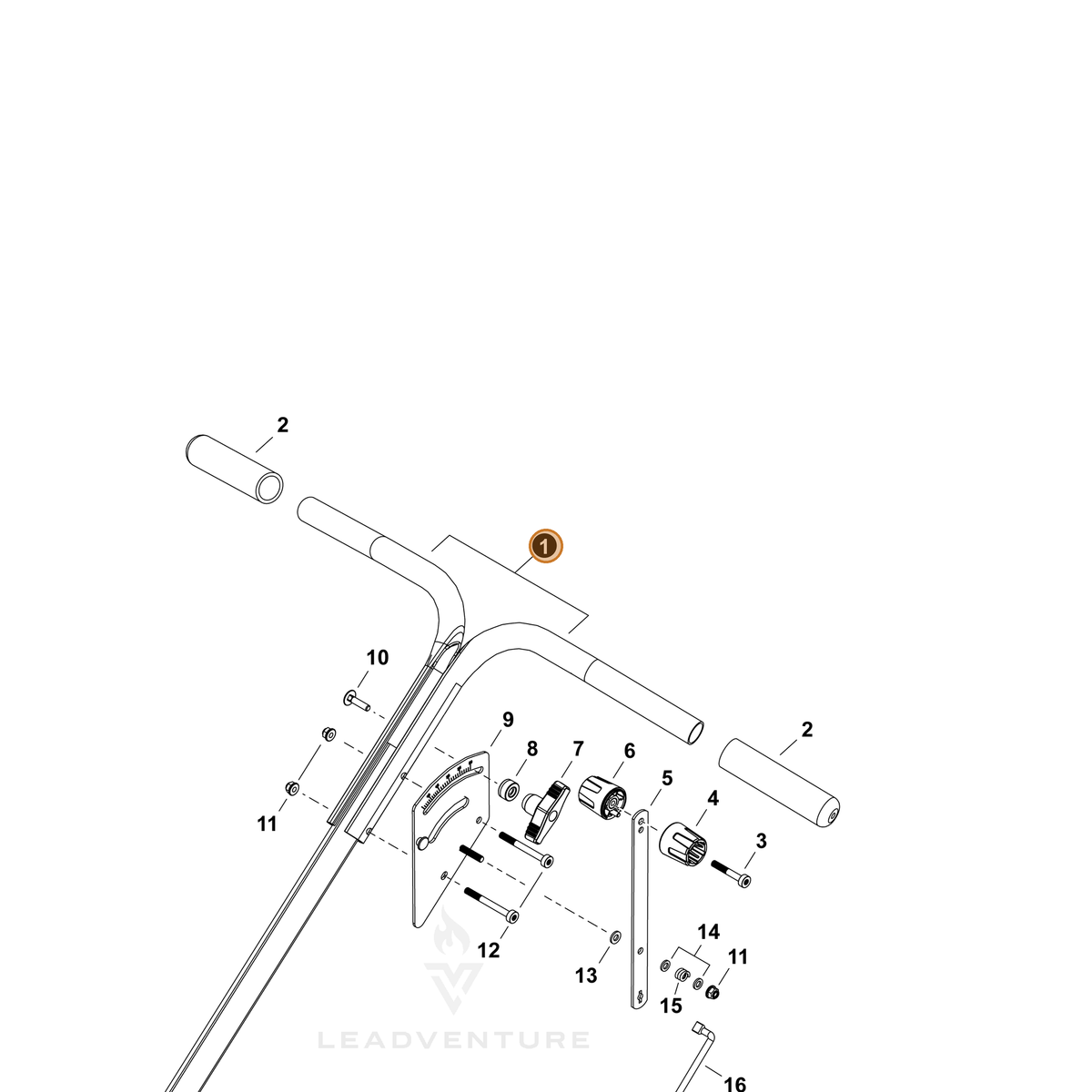 ECHO part C701001330 — IPL diagram snippet (6x zoom, amber highlight)