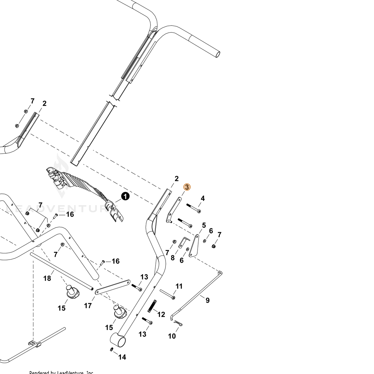 ECHO part C803000250 — IPL diagram snippet (6x zoom, amber highlight)