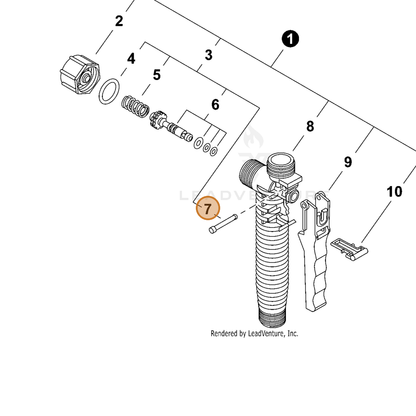 ECHO part CN010172 — IPL diagram snippet (6x zoom, amber highlight)