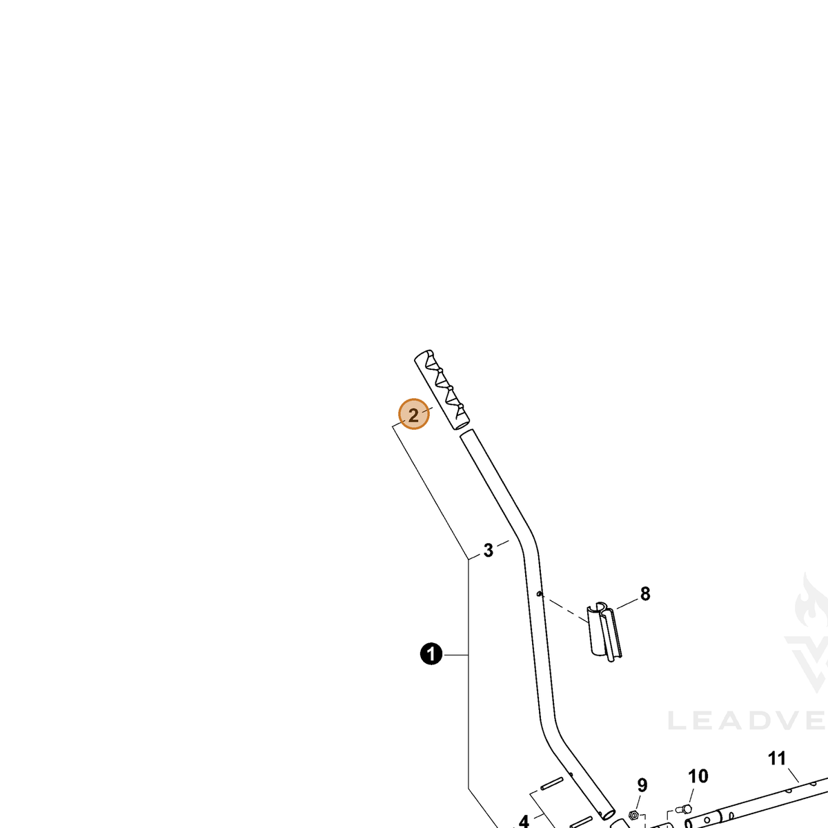 ECHO part CN011007 — IPL diagram snippet (6x zoom, amber highlight)