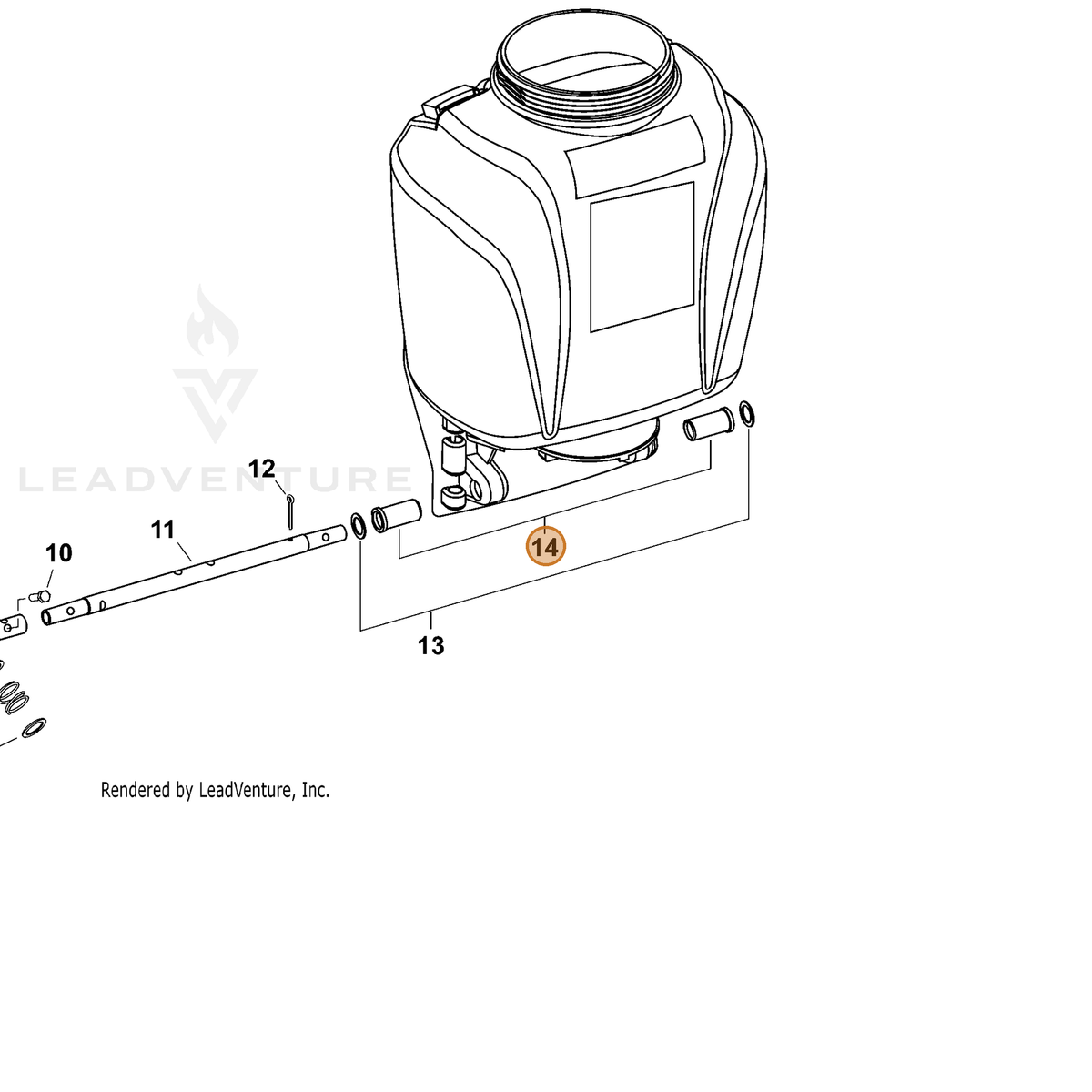 ECHO part CN011009 — IPL diagram snippet (6x zoom, amber highlight)