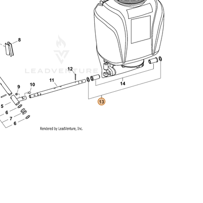 ECHO part CN011010 — IPL diagram snippet (6x zoom, amber highlight)