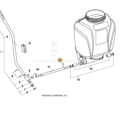 ECHO part CN011011 — IPL diagram snippet (6x zoom, amber highlight)