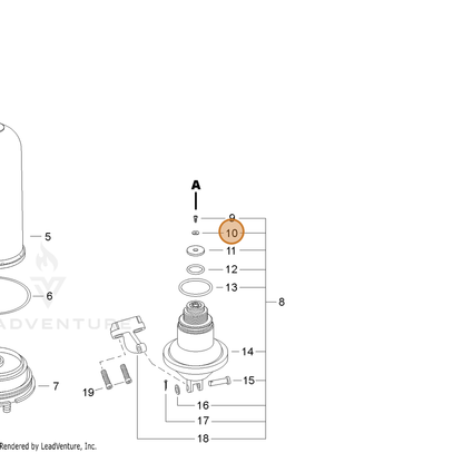 ECHO part CN011030 — IPL diagram snippet (6x zoom, amber highlight)