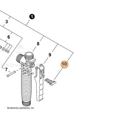 ECHO part CN011057 — IPL diagram snippet (6x zoom, amber highlight)
