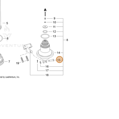 ECHO part CN011244 — IPL diagram snippet (6x zoom, amber highlight)