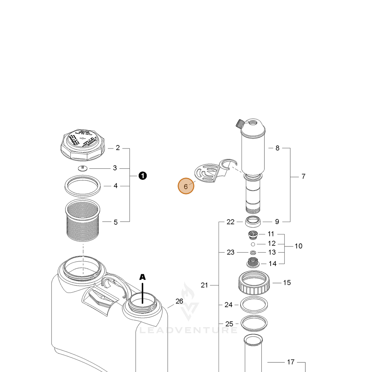 ECHO part CN011343 — IPL diagram snippet (6x zoom, amber highlight)