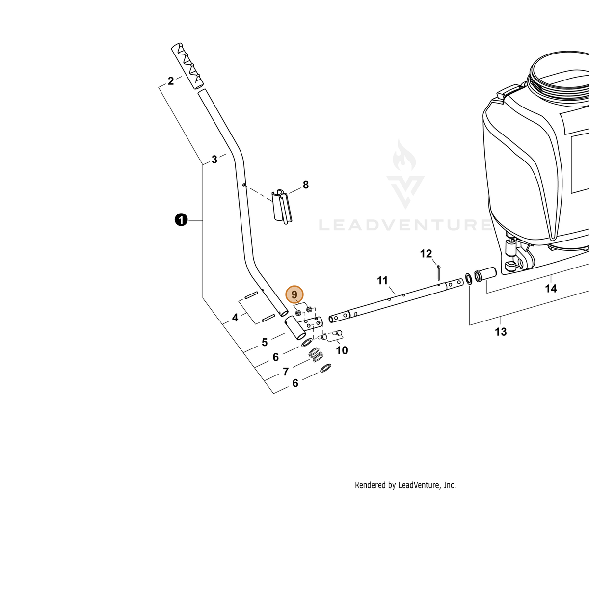 ECHO part CN012591 — IPL diagram snippet (6x zoom, amber highlight)
