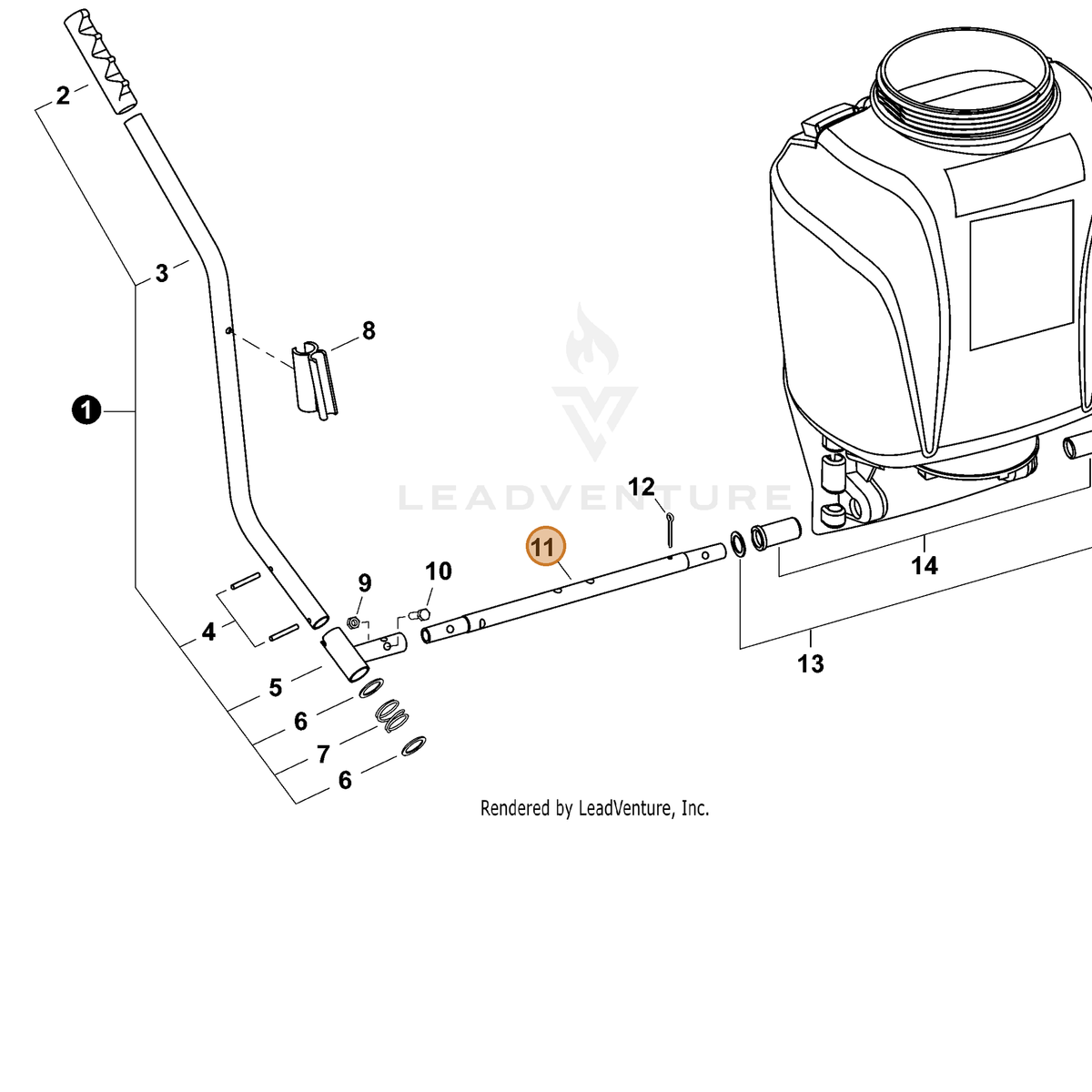 ECHO part CN013583-6 — IPL diagram snippet (6x zoom, amber highlight)