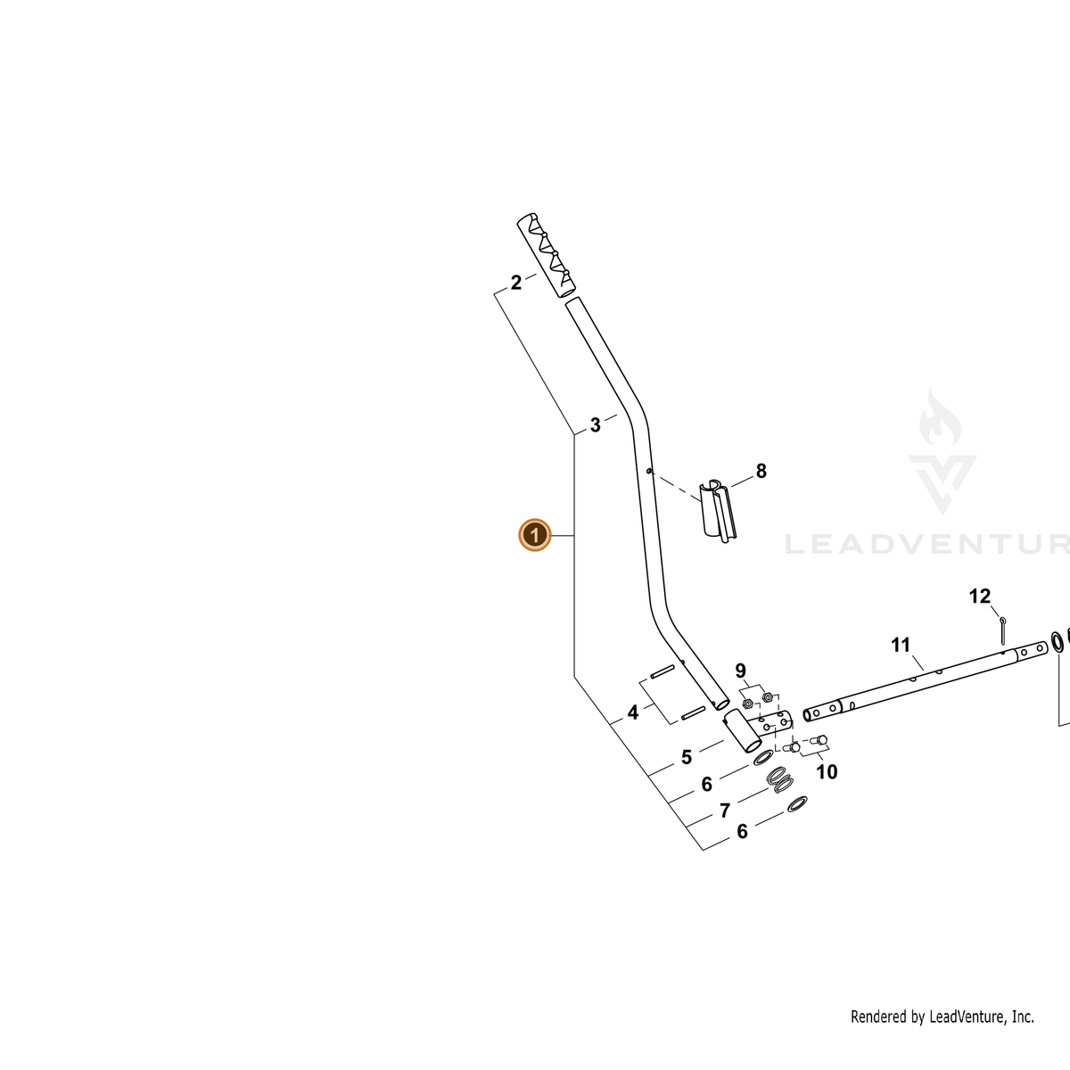 ECHO part CN302502-1 — IPL diagram snippet (6x zoom, amber highlight)