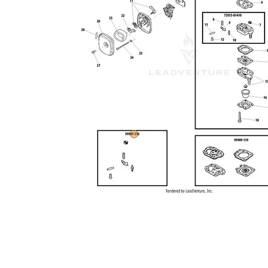 Echo part E034000060 — IPL diagram snippet (6x zoom, amber highlight)