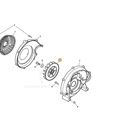 ECHO part E100000260 — IPL diagram snippet (6x zoom, amber highlight)