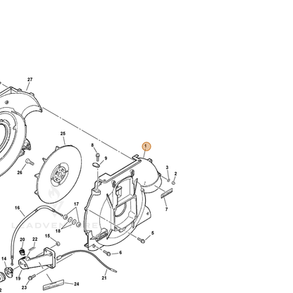 ECHO part E103000090 — IPL diagram snippet (6x zoom, amber highlight)