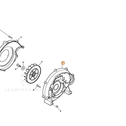 ECHO part E103000380 — IPL diagram snippet (6x zoom, amber highlight)