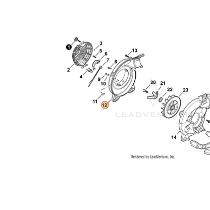 ECHO part E103000490 — IPL diagram snippet (6x zoom, amber highlight)