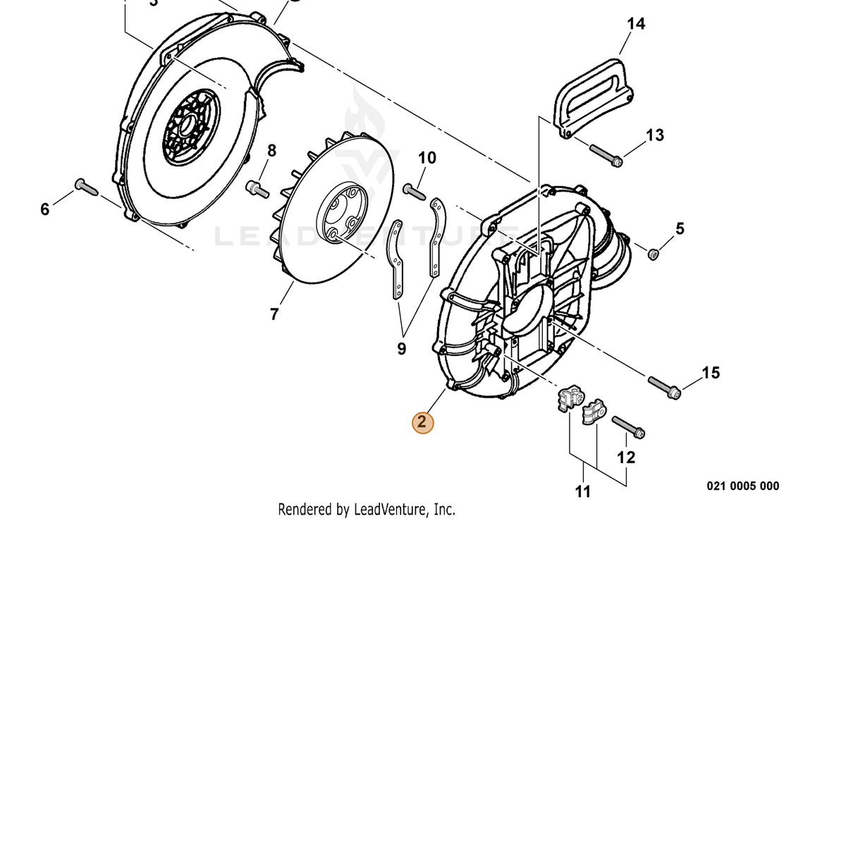 ECHO part E103000662 — IPL diagram snippet (6x zoom, amber highlight)