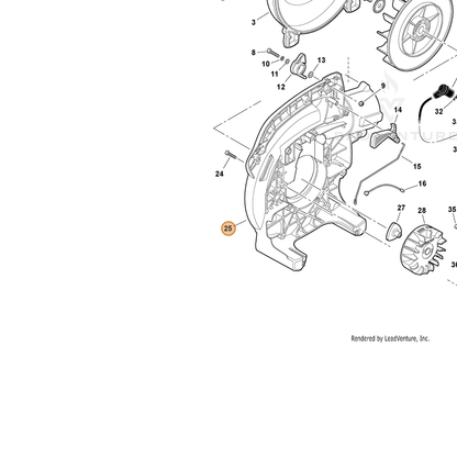 ECHO part E103000691 — IPL diagram snippet (6x zoom, amber highlight)