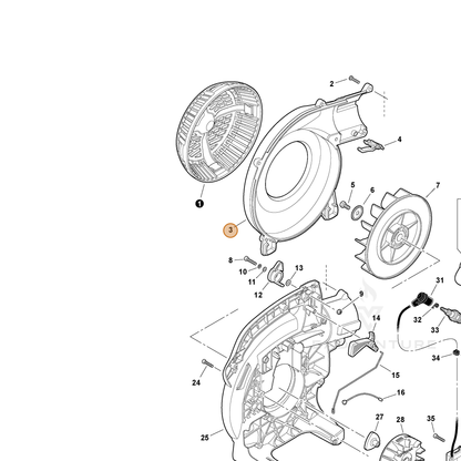 ECHO part E103000700 — IPL diagram snippet (6x zoom, amber highlight)