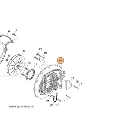 ECHO part E103001180 — IPL diagram snippet (6x zoom, amber highlight)