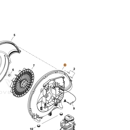 ECHO part E103001780 — IPL diagram snippet (6x zoom, amber highlight)