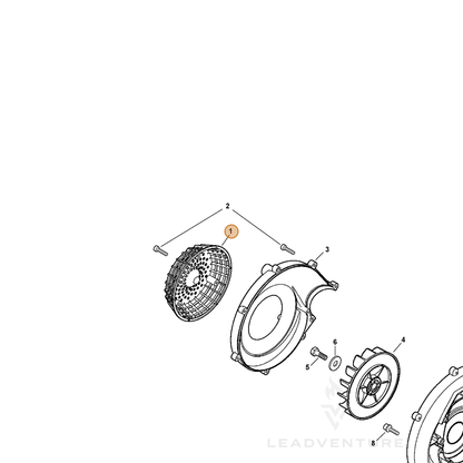 ECHO part E104000071 — IPL diagram snippet (6x zoom, amber highlight)