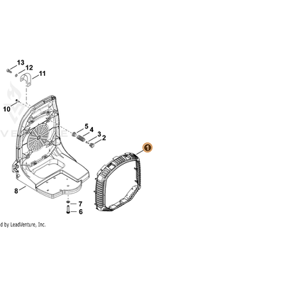 ECHO part E104000100 — IPL diagram snippet (6x zoom, amber highlight)