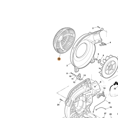 ECHO part E104000110 — IPL diagram snippet (6x zoom, amber highlight)