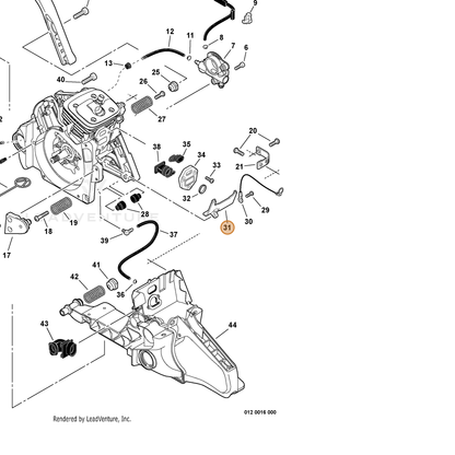 ECHO part E106000150 — IPL diagram snippet (6x zoom, amber highlight)