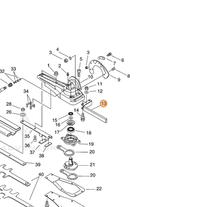 ECHO part E155000050 — IPL diagram snippet (6x zoom, amber highlight)
