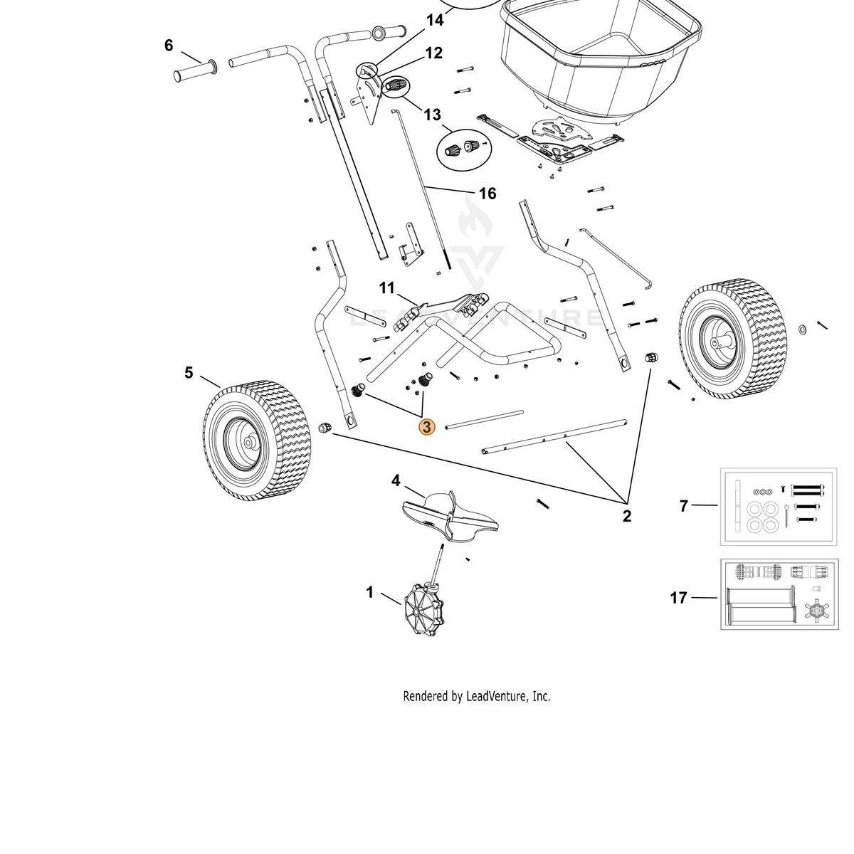 ECHO part E156000030 — IPL diagram snippet (6x zoom, amber highlight)