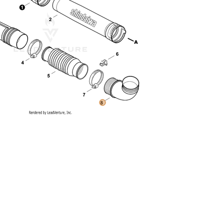 ECHO part E160000092 — IPL diagram snippet (6x zoom, amber highlight)