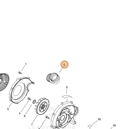 ECHO part E160000111 — IPL diagram snippet (6x zoom, amber highlight)