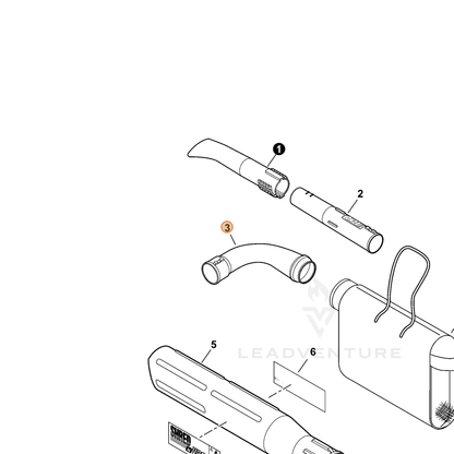 ECHO part E160000120 — IPL diagram snippet (6x zoom, amber highlight)