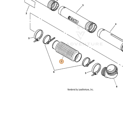 ECHO part E164000130 — IPL diagram snippet (6x zoom, amber highlight)
