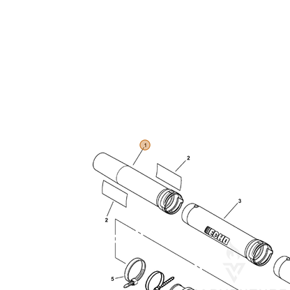 ECHO part E165000030 — IPL diagram snippet (6x zoom, amber highlight)