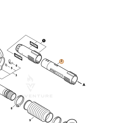 ECHO part E165000141 — IPL diagram snippet (6x zoom, amber highlight)