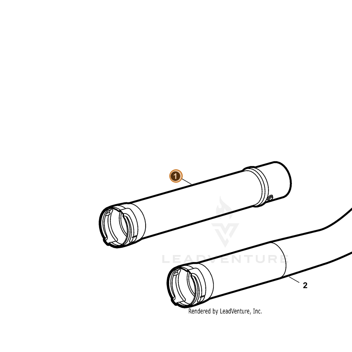 ECHO part E165000240 — IPL diagram snippet (6x zoom, amber highlight)